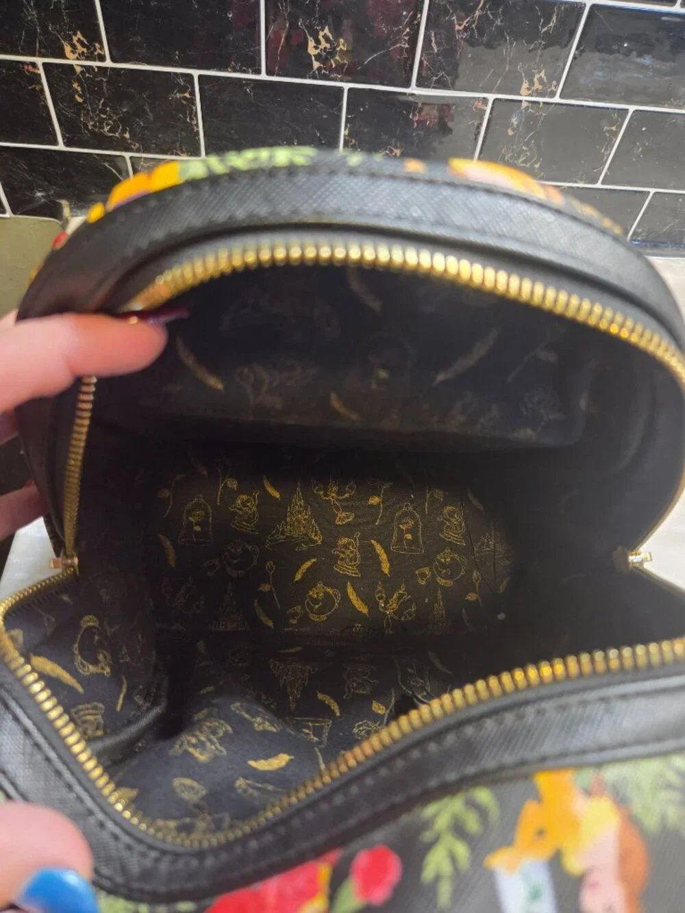 Loungefly Mini Backpack- Beauty and the Beast Belle Floral